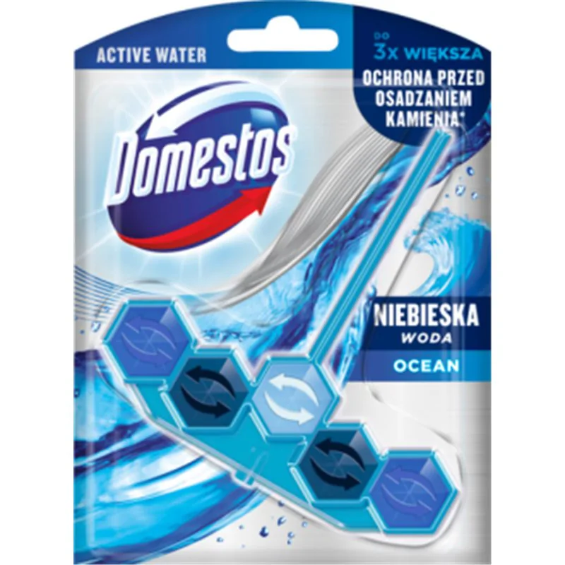 DOMESTOS Zawieszka do toalety KOSTKA POWER 5 BLUE WATER 5 x 53g 7640