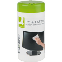 Ściereczki do czyszczenia ekranów, tuba, 100szt., typu Q-CONNECT KF04501A