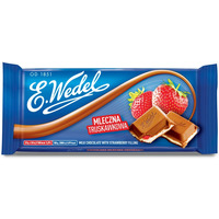 Czekolada mleczna truskawkowa WEDEL 100g