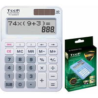 Kalkulator dwuliniowy TOOR TR-1223DB-W 10-pozycyjny biay 120-1900 (X)