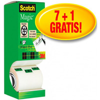 Taśma biurowa SCOTCH Magic (9-1933R8), matowa, 19mm, 33m, 7szt., 1 rolki GRATIS