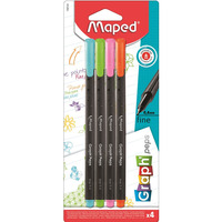 Cienkopis GRAPH PEPS kolory fancy 4 szt Maped 749143