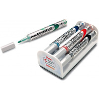 Marker do tablic PENTEL MAXIFLO komplet 4szt z gbk MWL5S-4N suchocieralny