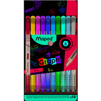 Cienkopis GRAPH PEPS DECO 10 szt etui Maped 749050