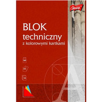 Blok techniczny kolor A4 10 kartek UNIPAP