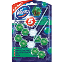 DOMESTOS Zawieszka do toalety POWER5 DUO PINE 7x2x55g 24325