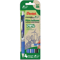 Piro kulkowe ENERGEL ECO (kpl. 4szt - czarny, 3x niebieski) BL77E-ST4ACCCPL PENTEL