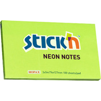 Bloczek STICKN 127x76mm zielony neon 100k 21171 STICKN