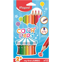 Kredki trjktne MAPED COLORPEPS JUMBO TRJKTNE 12kolorw 834010