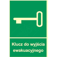 Tabliczka Klucz do wyjcia ewakuacyjnego 150x205 ZZ-21e/7163ZN (X)