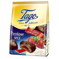 Piernikowe serca TAGO truskawkowe 160g