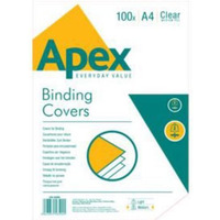 APEX okadki do bindowania PVC (przezroczyste) A4 op. 100szt. 6500501 FELLOWES