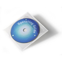 Samoprzylepne etui/kiesze na pyt CD z klapk, 100szt. przezroczysta 828019 DURABLE