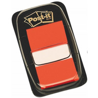 Zakadki indeksujce POST-IT 25x43mm pomaraczowe 680-4 50sztuk, 3M-70071392826