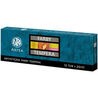 Farby tempera Astra 12 kolorw - 20 ml, 83414900