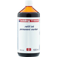 Tusz do markerów permanentnych 1000 ml czerwony EDDING T1000/002/CZ