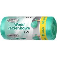 Worki azienkowe GROSIK, azienkowe, 12l, 48szt., zielone