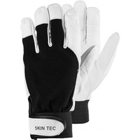 Rękawice monterskie RS Skin Tec, skórzane, rozm. 10, czarno-białe