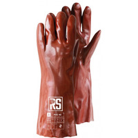 Rękawice chemiczne RS PVC, 35 cm, rozm. 10, czerwone