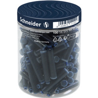 Naboje do piór SCHNEIDER, plastikowy słoik, 100 szt., granatowe