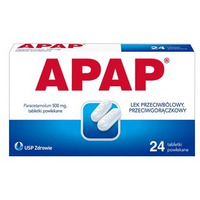 APAP, Paracetamol 500 mg, 24 tabletki