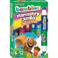 Flamastry BAMBINO dwustronne Jumbo 6 sztuk/12 kol. 5938