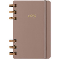 Kalendarz tygodniowy i miesiczny na spirali MOLESKINE 2025, 12M, L, twarda oprawa, 13x21cm, crush almond