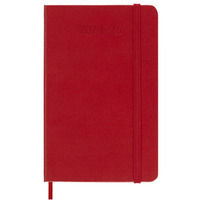 Kalendarz tygodniowy MOLESKINE 2024/25, 18M, P, twarda oprawa, 9x14cm, scarlet red