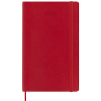 Kalendarz tygodniowy MOLESKINE 2025, 12M, L, mikka oprawa, 13x21cm, scarlet red
