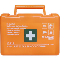 Apteczka samochodowa DONAU SAFETY, plastikowa, BD DIN, pomaraczowa