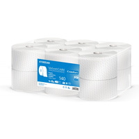 Papier toaletowy celulozowy VELVET Professional Jumbo, 2-warstwowy, 1120 listkw, 140m, 12szt., biay