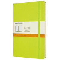 Notes MOLESKINE Classic L (13x21cm), w linie, twarda oprawa, 240 stron, lemon green