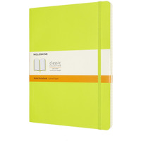 Notes MOLESKINE Classic XL (19x25cm), w linie, mikka oprawa, 192 strony, lemon green