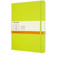 Notes MOLESKINE Classic XL (19x25cm), w linie, twarda oprawa, 192 strony, lemon green