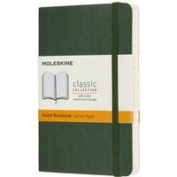 Notes MOLESKINE P (9x14cm), w linie, mikka oprawa, 192 strony, myrtle green