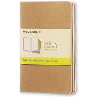 Zestaw 3 zeszytw MOLESKINE Cahier Journals P (9x14cm), gadki, 64 strony, piaskowy