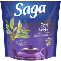 Herbata SAGA, czarna, Earl Grey, 75 torebek