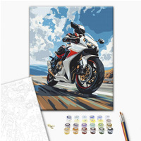 Malowanie po numerach BRUSHME, 40x50 cm, droga do chmur, 1 szt., w pudeku