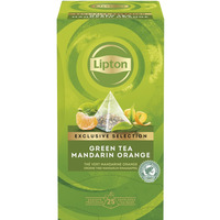 Herbata LIPTON, piramidki, Exclusive Selection, zielona, mandarynka, 25 kopert