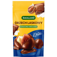 Orzech laskowy w mlecznej czekoladzie, BAKALLAND, 72g