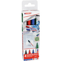 Marker do pyt CD/DVD/BD e-8400 EDDING, 0, 5-1mm, 4 szt., mix kolorw