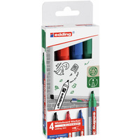 Marker do tablic suchocieralnych e-363 EDDING, 1-5 mm, 4 szt., mix kolorw