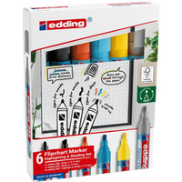 Zestaw markerw do efektw na flipchartach e-385, e-380 i e-383 EDDING, 6 szt., mix kolorw