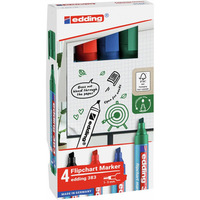 Marker do flipchartw e-383 EDDING, 1-5 mm, 4 szt., mix kolorw