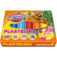Plastelina 6kol.fluor KOMA
