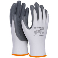 Rkawice DONAU SAFETY Nitrile 01, kat. II, rozm. 7, szare