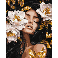 Malowanie po numerach IDEYKA, 40x50cm, metallic, kwietny wir, 1 szt., w pudeku