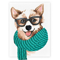 Malowanie po numerach IDEYKA&OCTO, 30x40cm, z glink, stylowy corgi, 1 szt