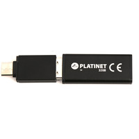 Pendrive USB 2.0 X-Depo 32GB + Type-C Adapter czarny Platinet PMFEC32B