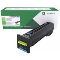Oryginalny Toner Cyan Lexmark CS820, CX820, CX825, CX860 (72K10C0)